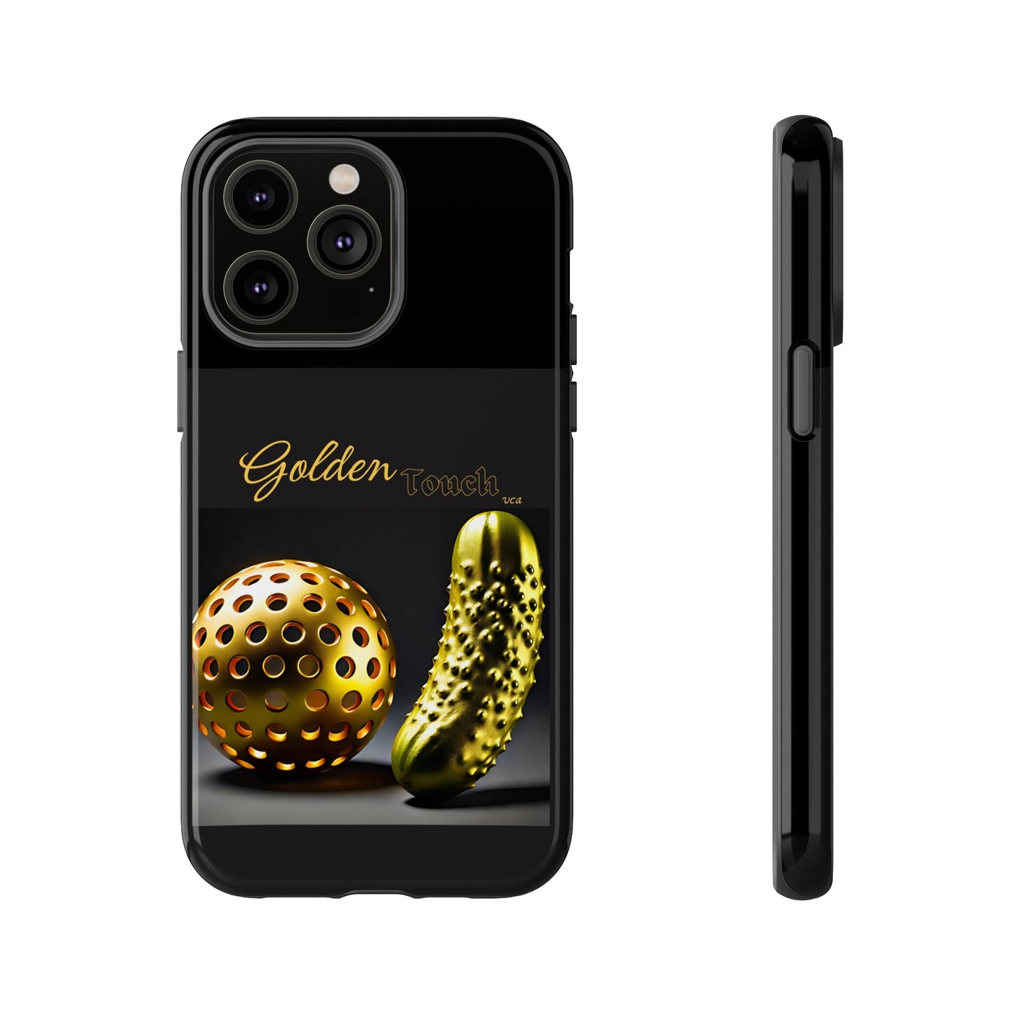 "Golden Touch" Collection - 'Pickleball' design by vca - Designer iPhone Tough Cases