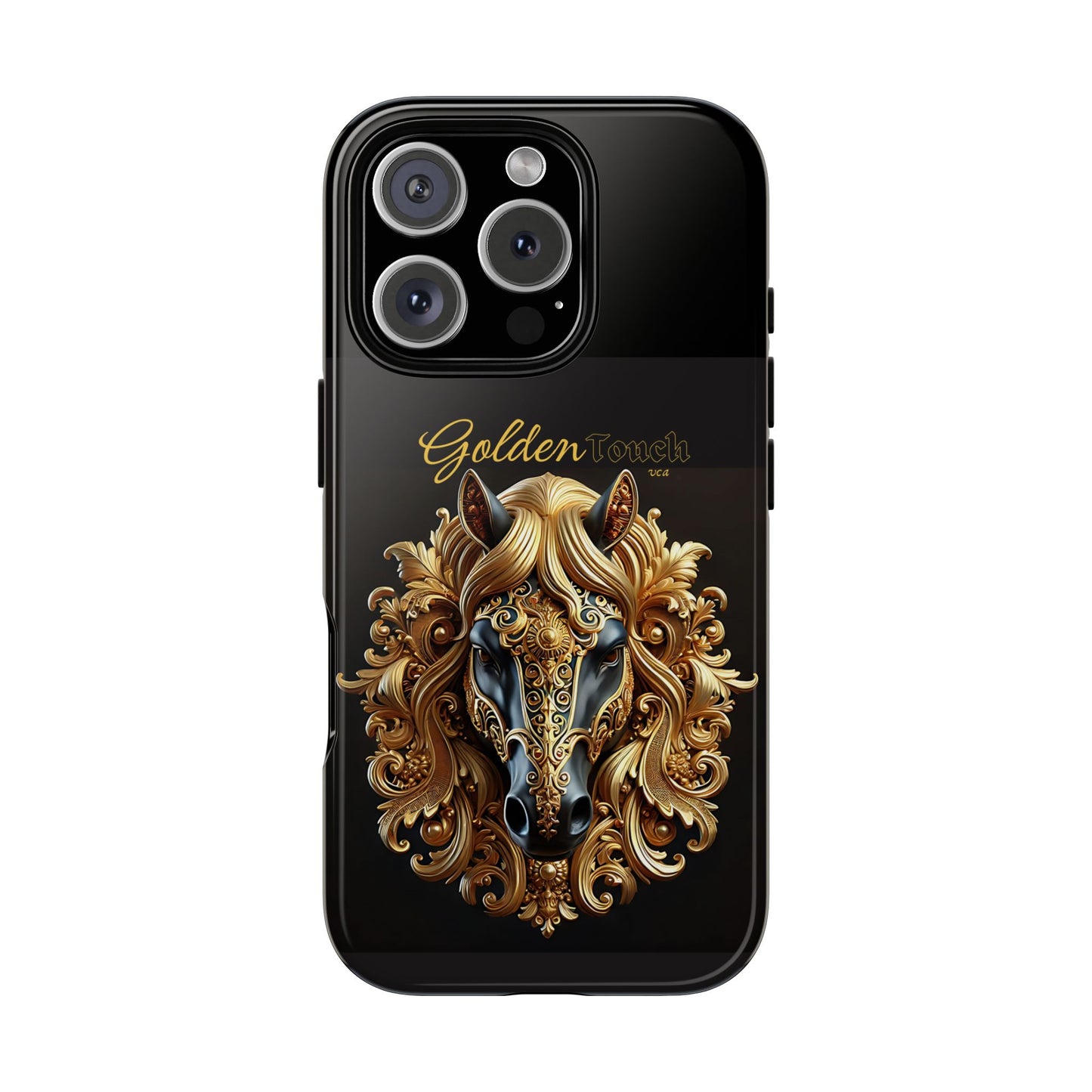 "Golden Touch" Collection - 'Horse Head1' design by vca - Designer iPhone Tough Cases