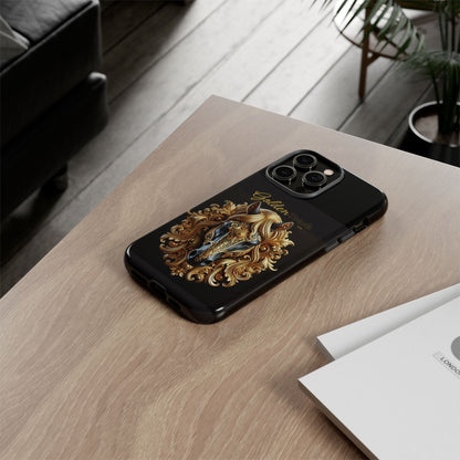 "Golden Touch" Collection - 'Horse Head1' design by vca - Designer iPhone Tough Cases