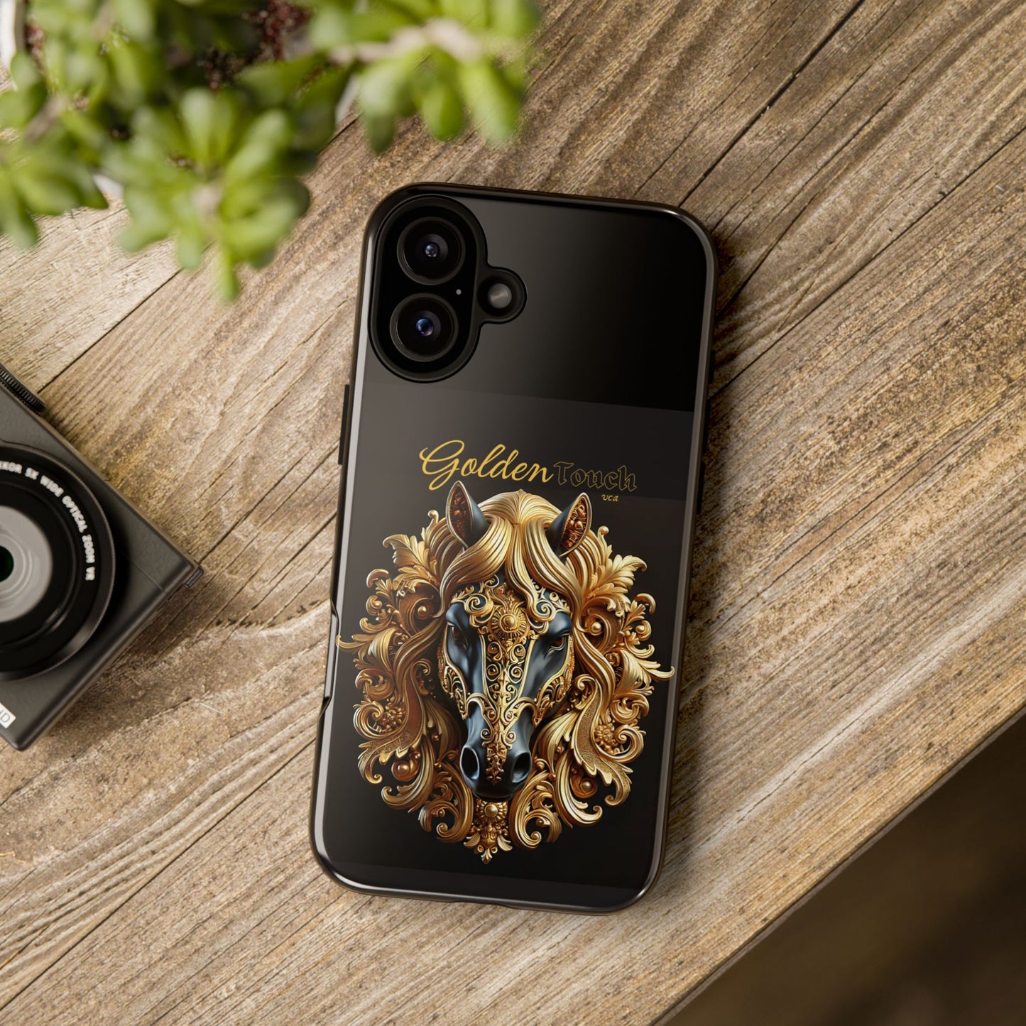"Golden Touch" Collection - 'Horse Head1' design by vca - Designer iPhone Tough Cases