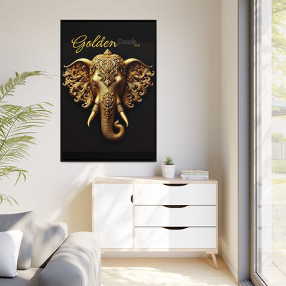 "Golden Touch" Collection - Gold Elephant Framed Wall Art - Designer Art by vca