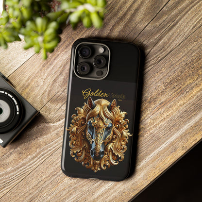"Golden Touch" Collection - Designer iPhone Tough Cases - 'Horse Head1' by vca