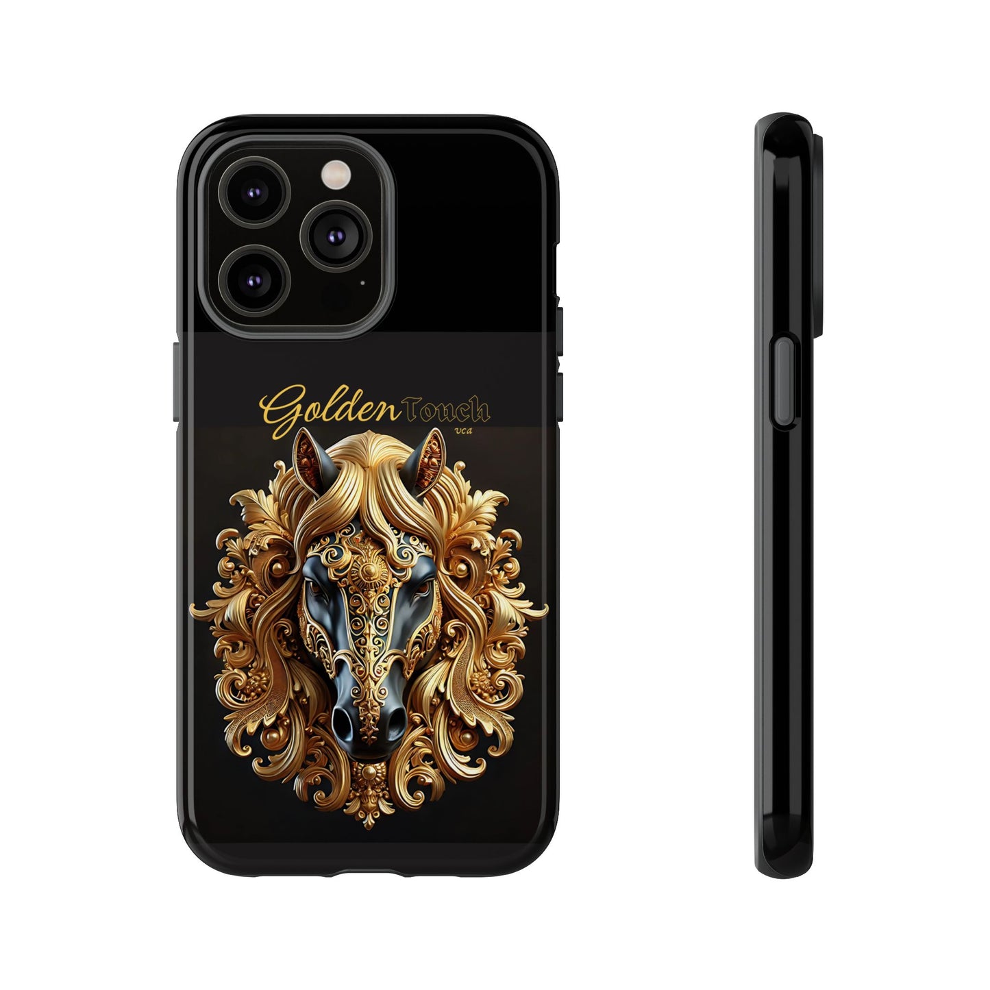 "Golden Touch" Collection - 'Horse Head1' design by vca - Designer iPhone Tough Cases