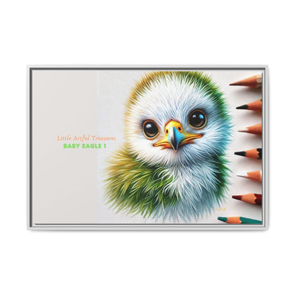 "Little Artful Treasures" Collection - Framed Matte Canvas - 'Baby Eagle 1' by vca