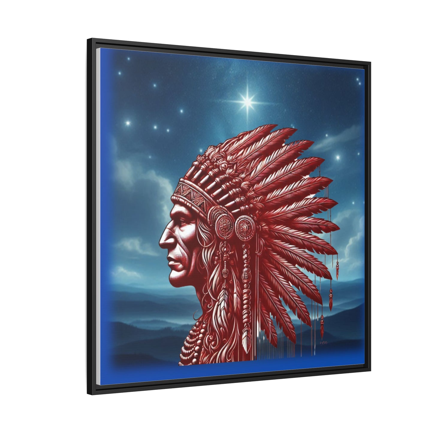 "Legacy of Liberty" Collection - Framed Canvas Art - 'The Red Profile' by vca