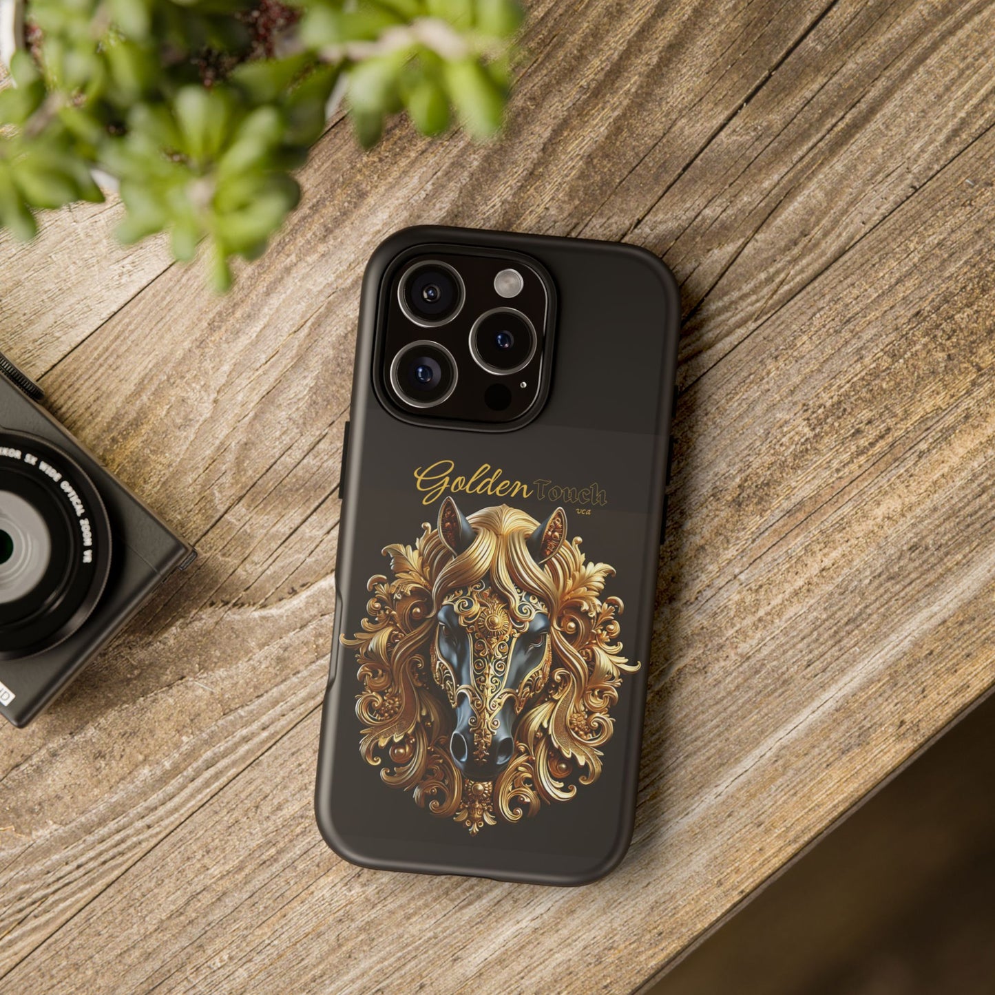 "Golden Touch" Collection - Designer iPhone Tough Cases - 'Horse Head1' by vca