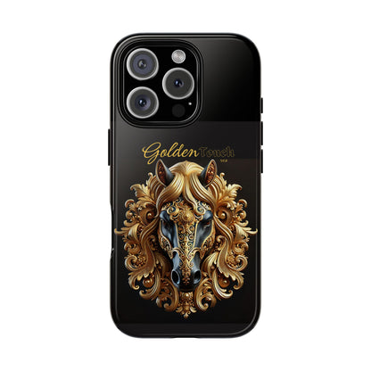 "Golden Touch" Collection - Designer iPhone Tough Cases - 'Horse Head1' by vca