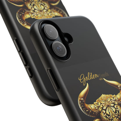 "Golden Touch" Collection - Designer iPhone Tough Cases - 'Taurus Head2' by vca
