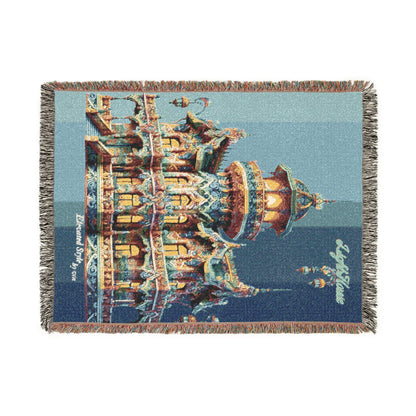 "Elevated Style" Collection - 'LightHouse2' design by vca - Designer Woven Blanket