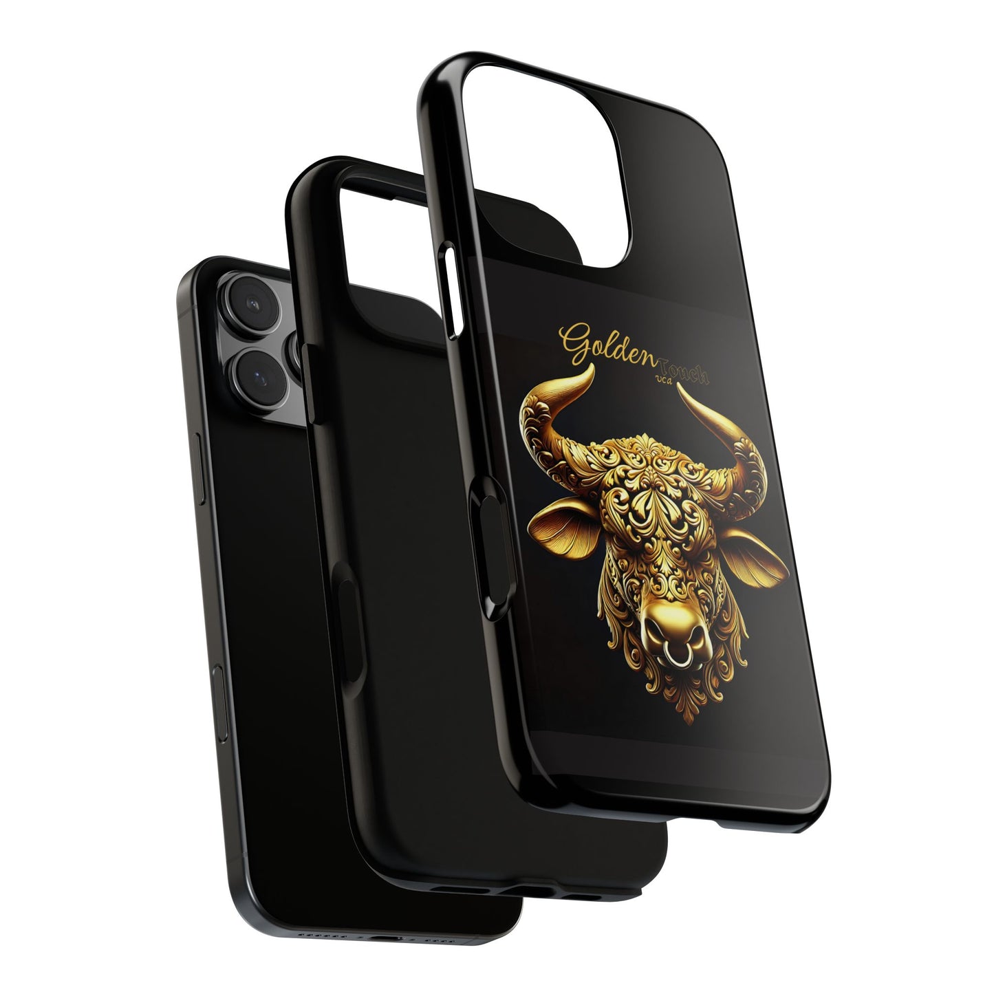 "Golden Touch" Collection - Designer iPhone Tough Cases - 'Taurus Head2' by vca