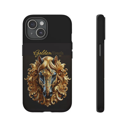 "Golden Touch" Collection - 'Horse Head1' design by vca - Designer iPhone Tough Cases
