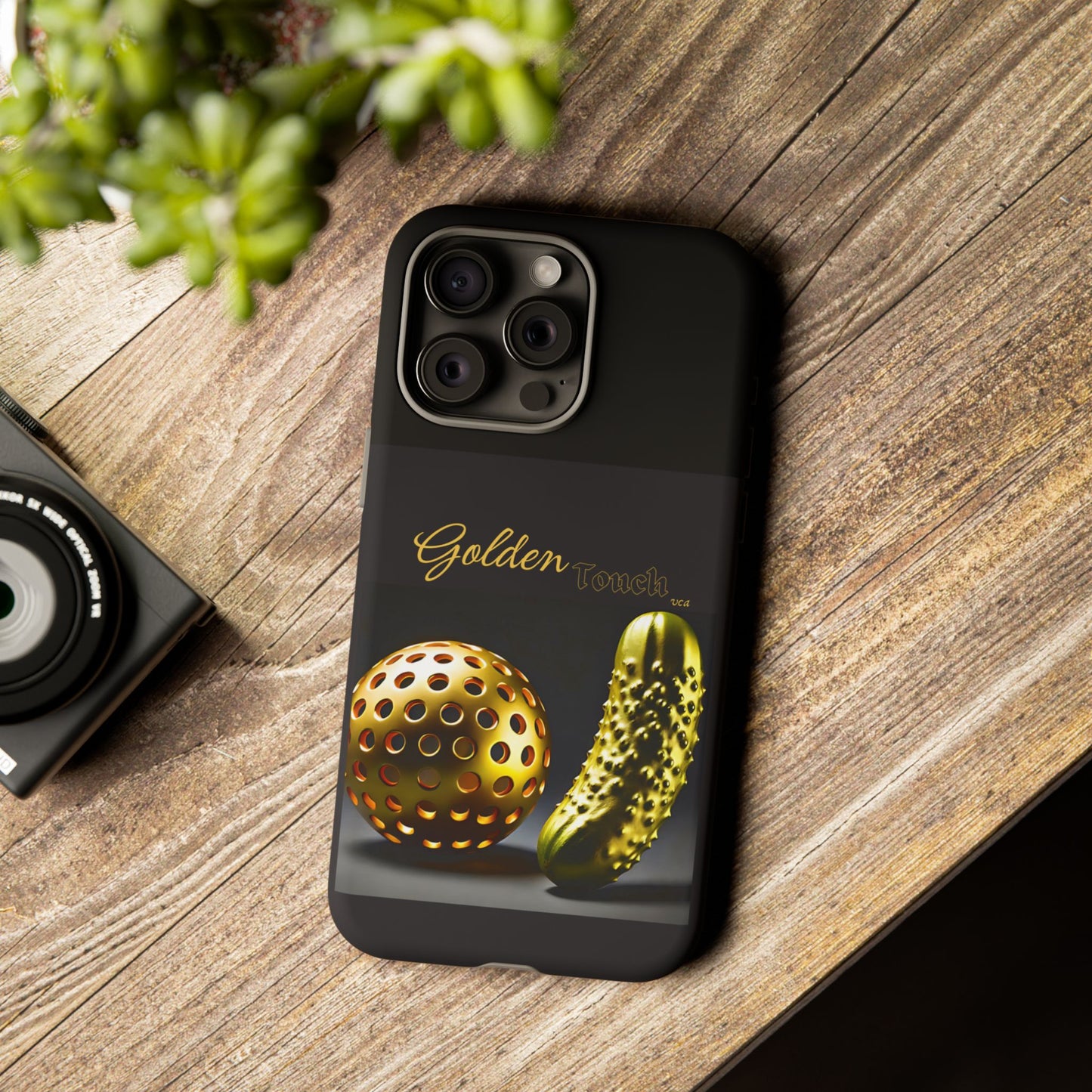 "Golden Touch" Collection - 'Pickleball' design by vca - Designer iPhone Tough Cases