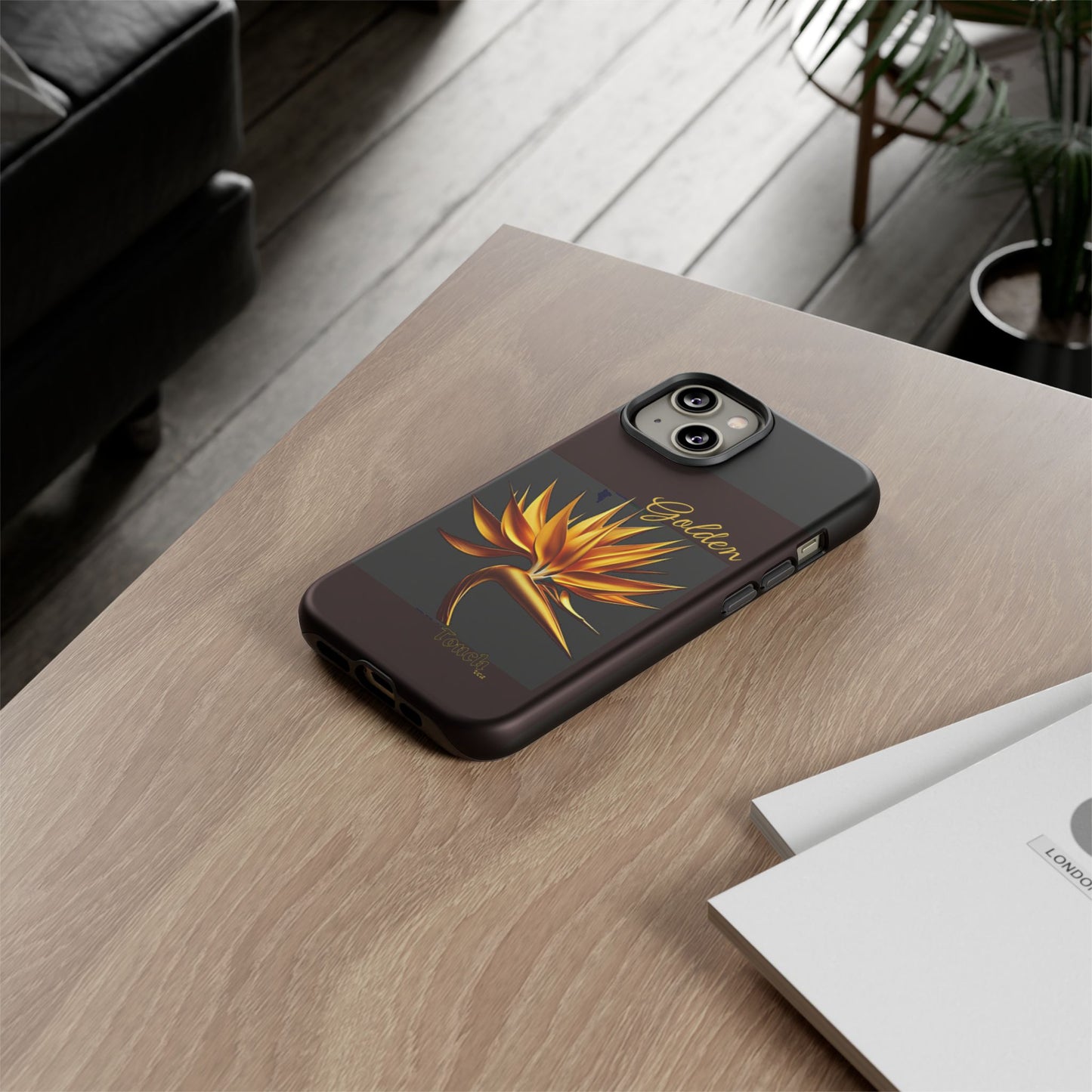 "Golden Touch" Collection -' Bird of Paradise1' design by vca - Designer Tough iPhone Cases