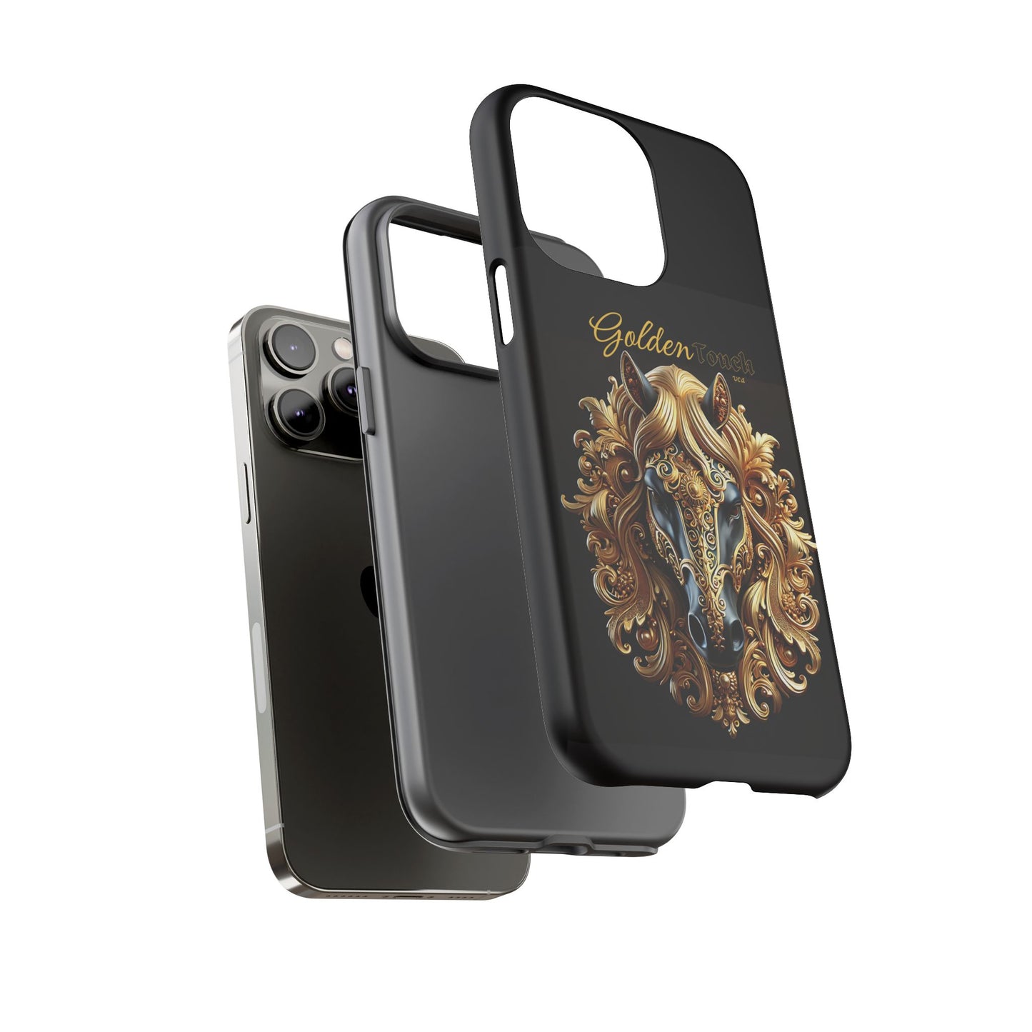 "Golden Touch" Collection - Designer iPhone Tough Cases - 'Horse Head1' by vca