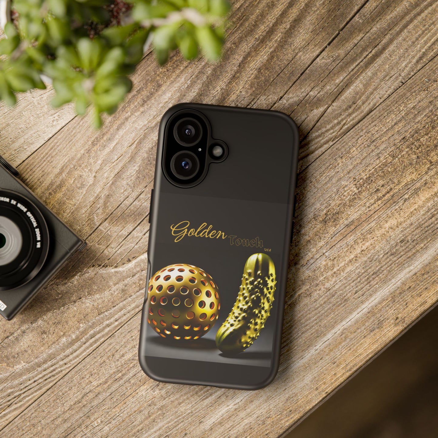 "Golden Touch" Collection - 'Pickleball' design by vca - Designer iPhone Tough Cases