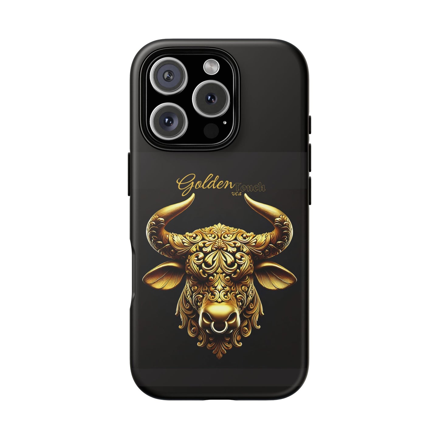"Golden Touch" Collection - Designer iPhone Tough Cases - 'Taurus Head2' by vca