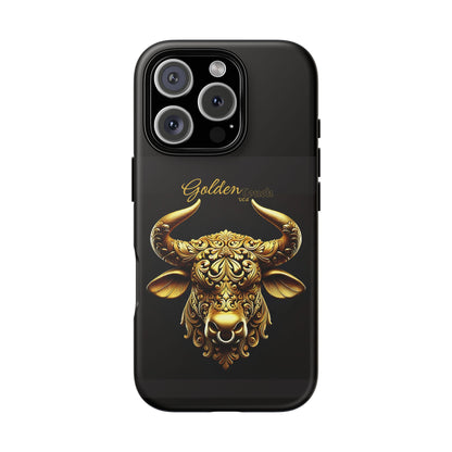 "Golden Touch" Collection - Designer iPhone Tough Cases - 'Taurus Head2' by vca