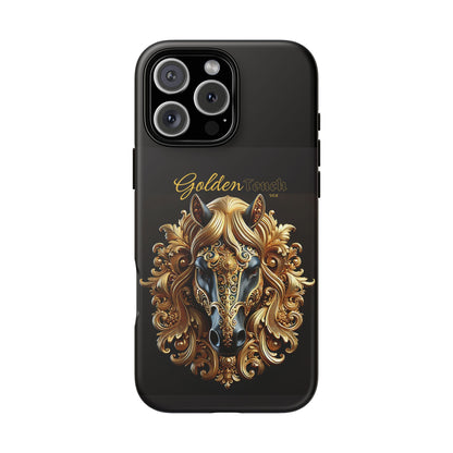"Golden Touch" Collection - Designer iPhone Tough Cases - 'Horse Head1' by vca