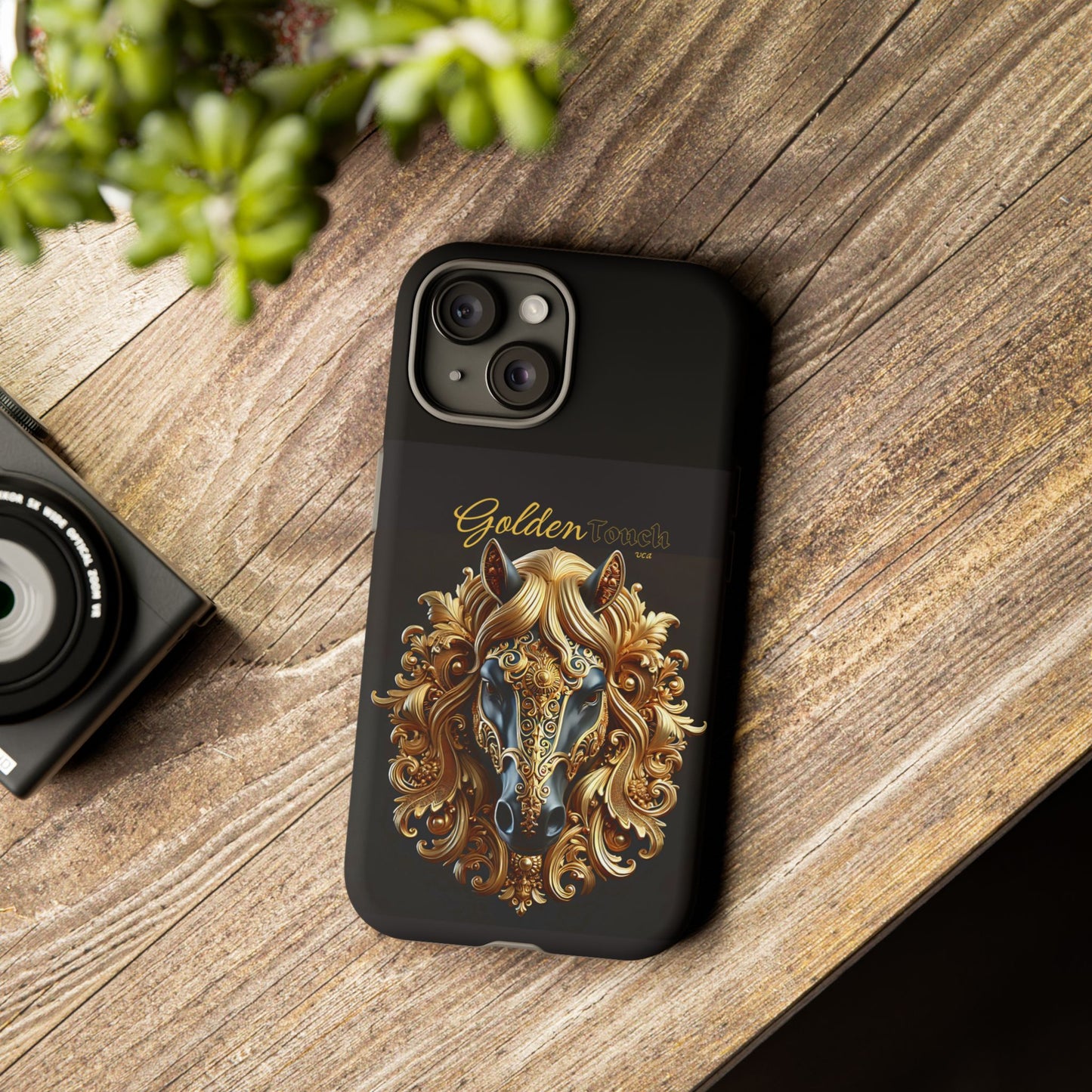 "Golden Touch" Collection - Designer iPhone Tough Cases - 'Horse Head1' by vca