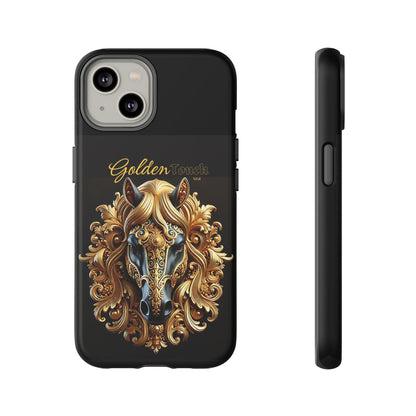 "Golden Touch" Collection - Designer iPhone Tough Cases - 'Horse Head1' by vca