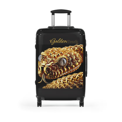 "Golden Touch" Collection - 'Snake Crystal Eyes' design by vca - Designer Luggage Set