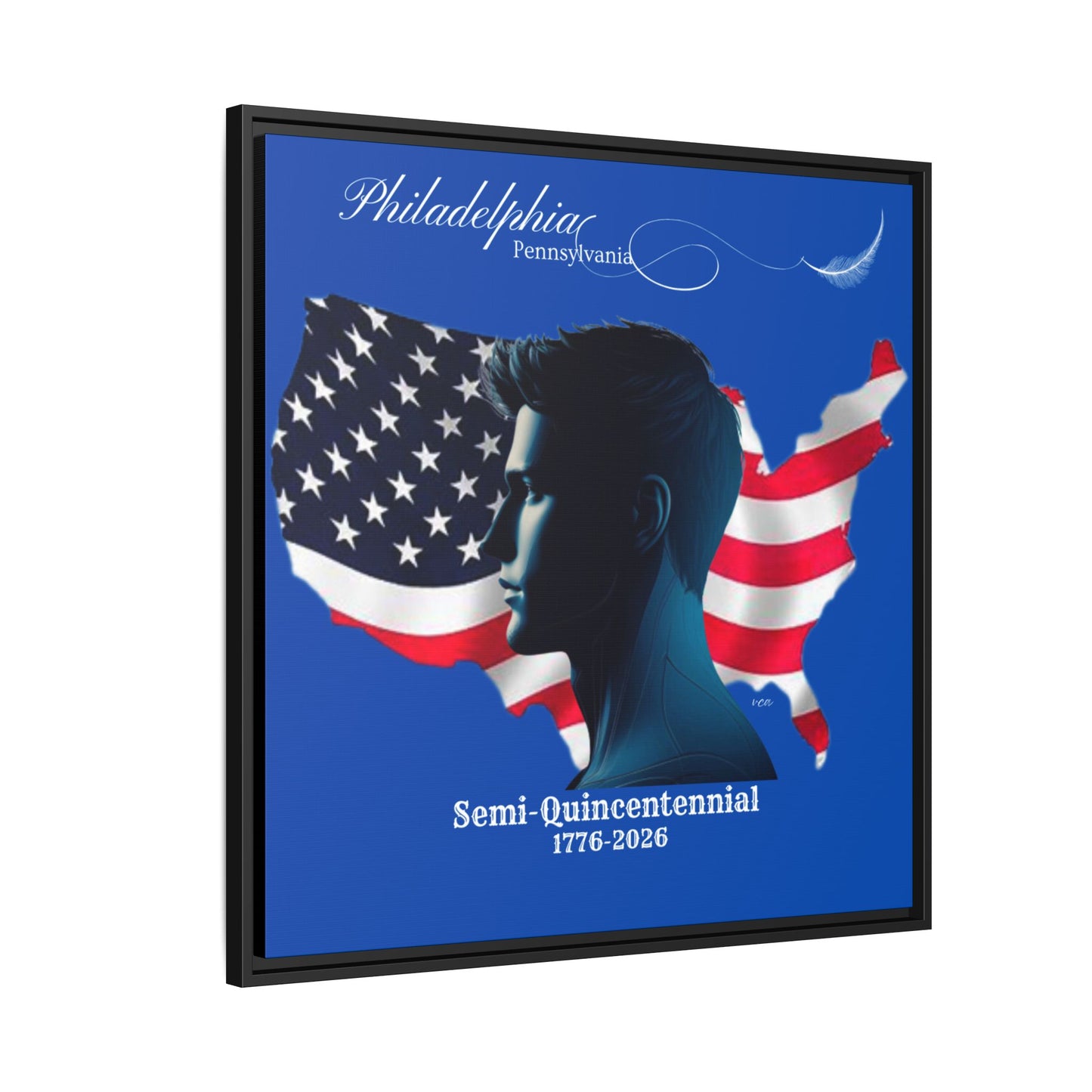 "Legacy of Liberty" Collection - Framed Canvas Art - 'The Modern Man Profile' by vca
