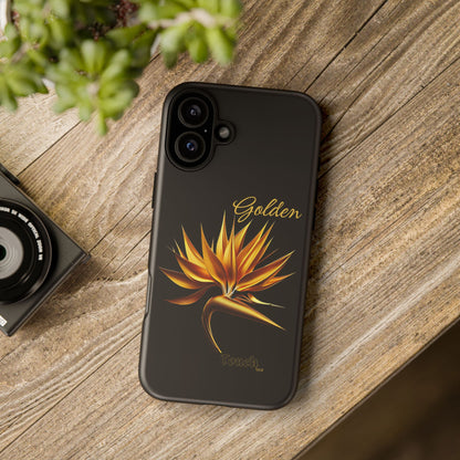 "Golden Touch" Collection -' Bird of Paradise1' design by vca - Designer Tough iPhone Cases