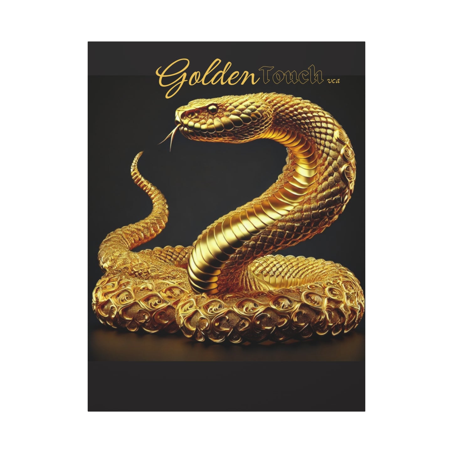 "Golden Touch" Collection - 'Golden Rattle Snake' by vca - Matte Canvas Wall Art