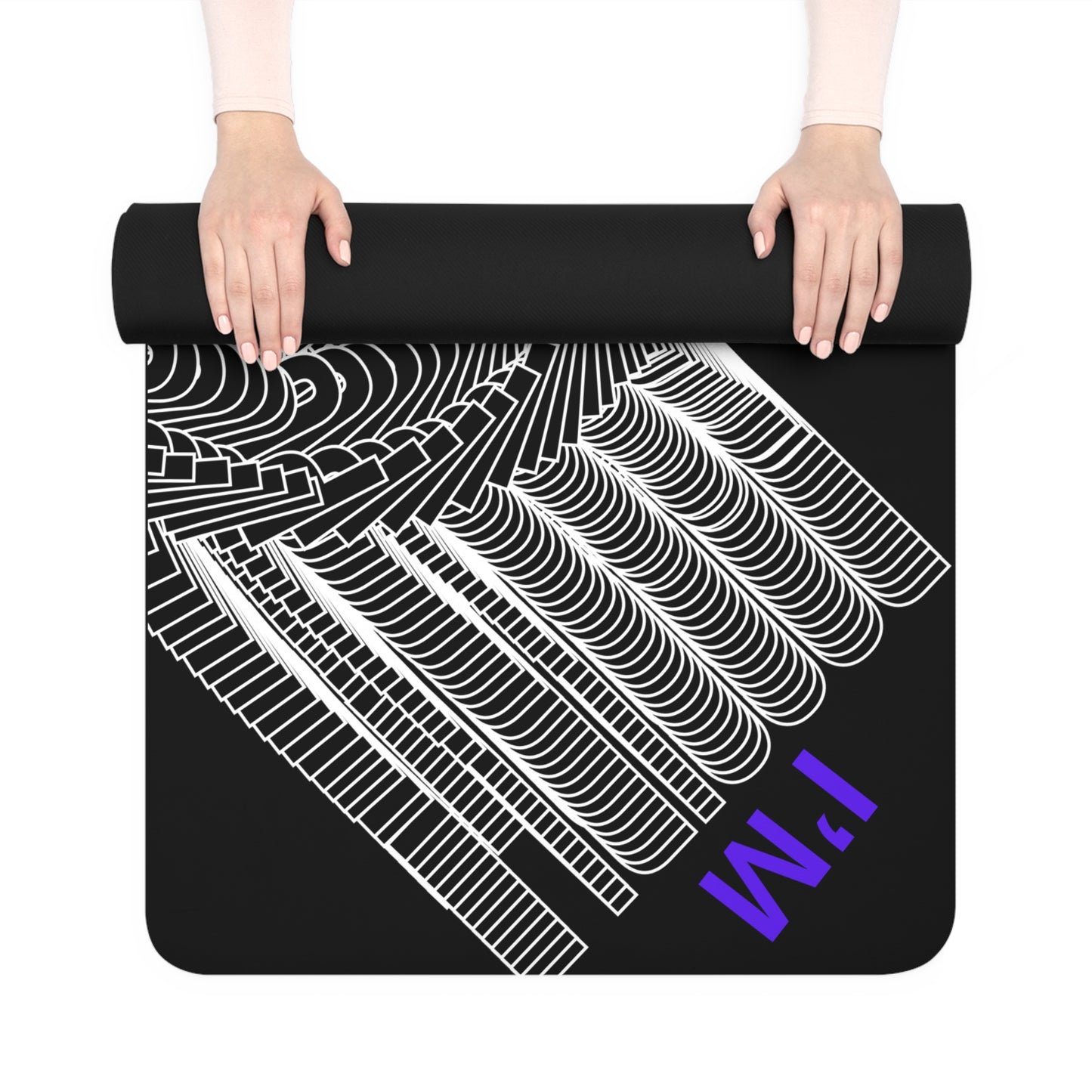 "Elevated Style" Collection - Inspirational Rubber Designer Yoga Mat "I'M POSSIBLE" by vca