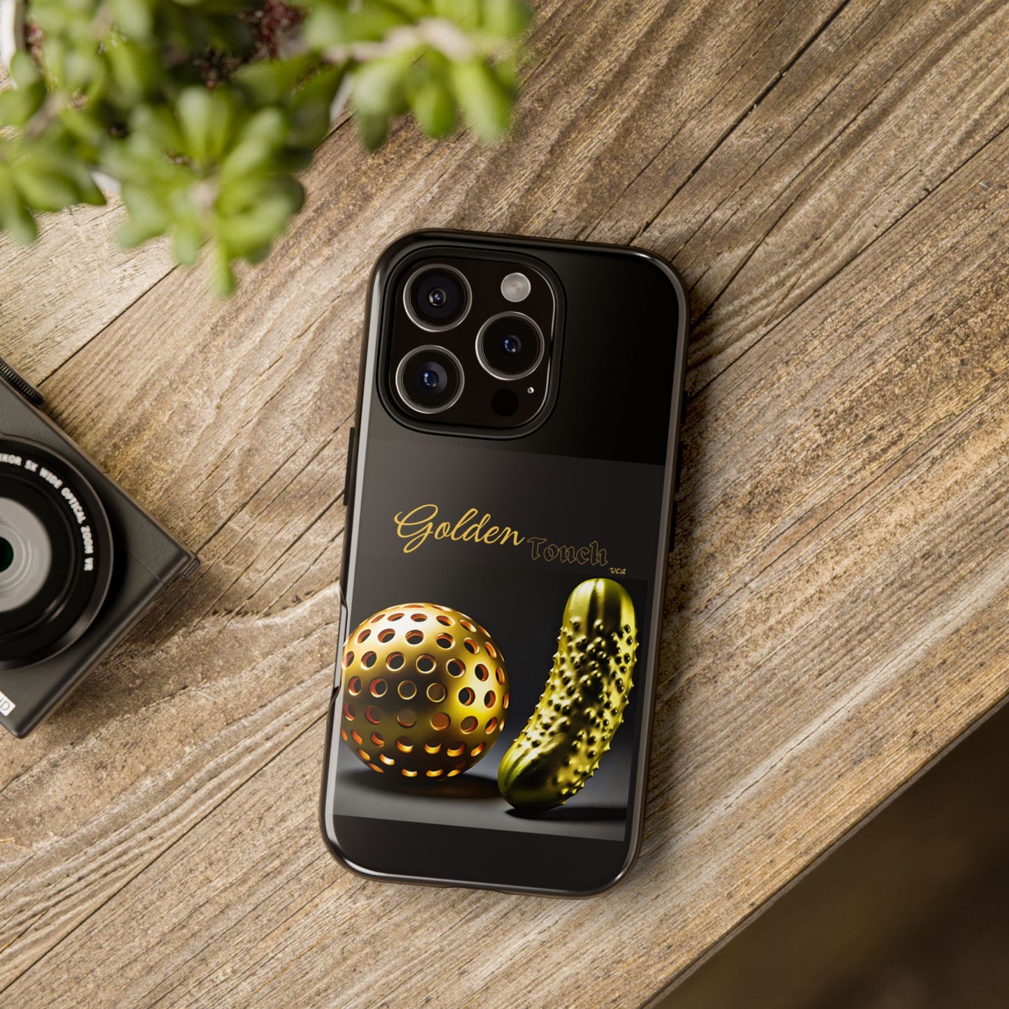 "Golden Touch" Collection - 'Pickleball' design by vca - Designer iPhone Tough Cases