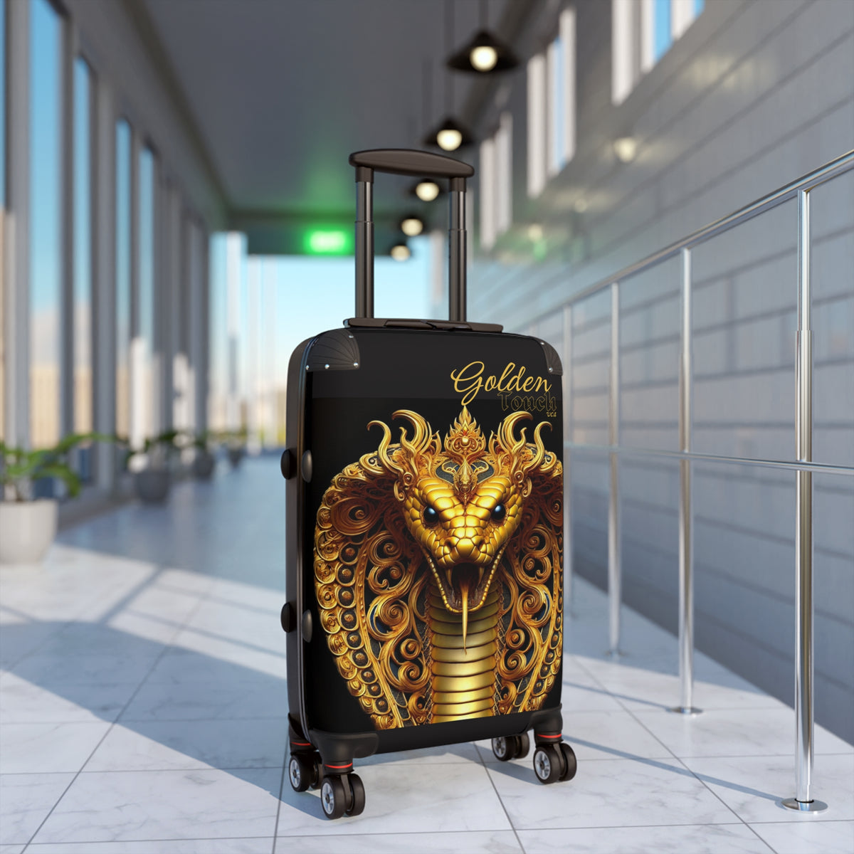 "Golden Touch" Collection - 'Cobra Head' design1 by vca - Designer Luggage Set