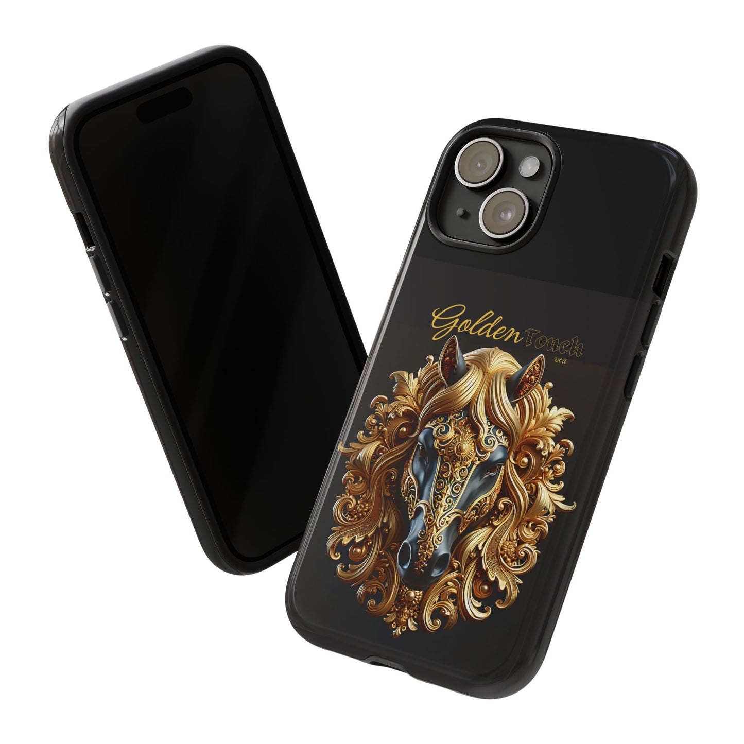 "Golden Touch" Collection - 'Horse Head1' design by vca - Designer iPhone Tough Cases