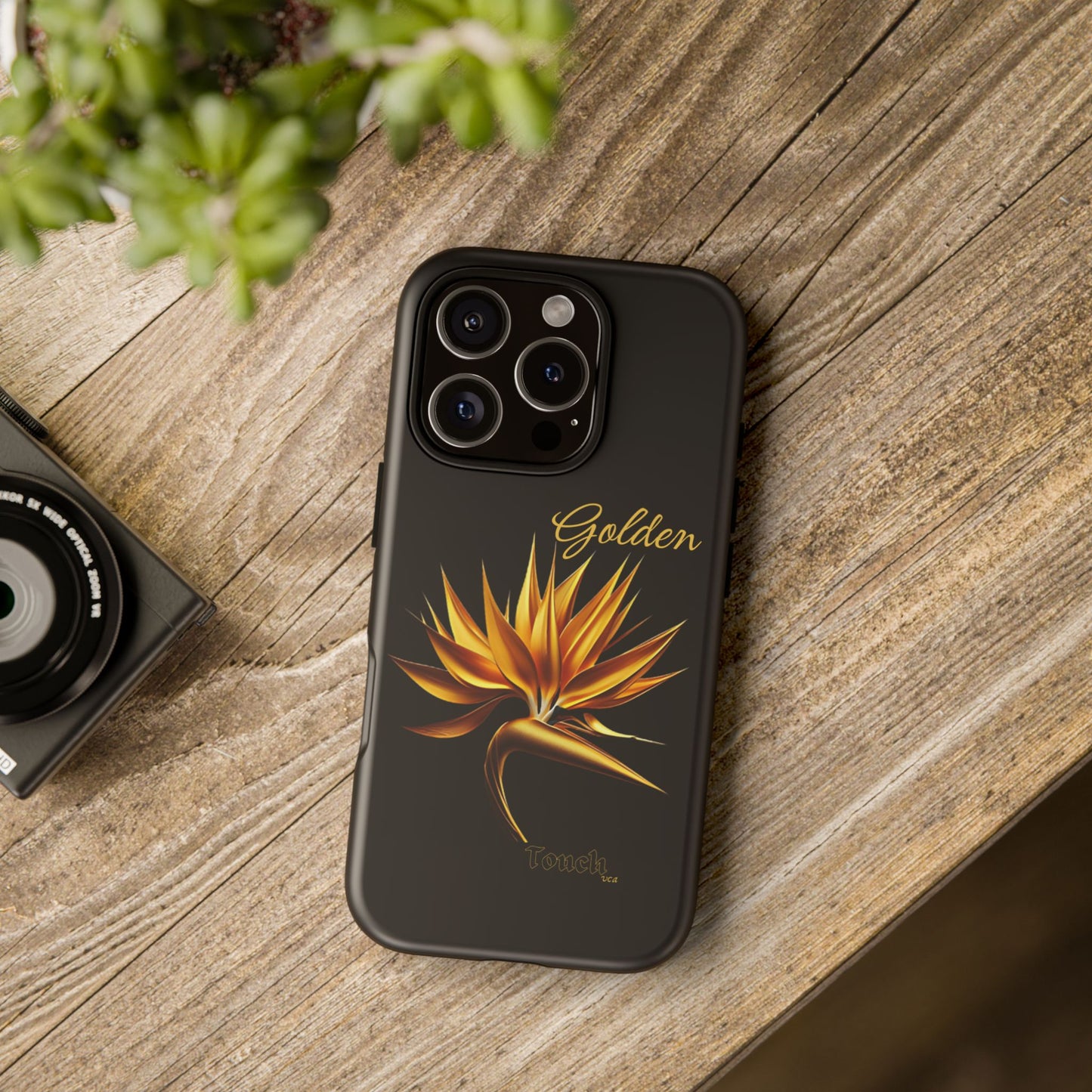 "Golden Touch" Collection -' Bird of Paradise1' design by vca - Designer Tough iPhone Cases