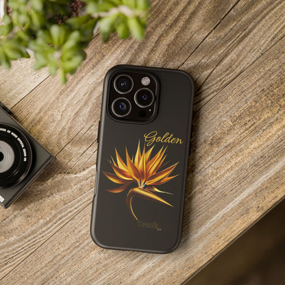 "Golden Touch" Collection -' Bird of Paradise1' design by vca - Designer Tough iPhone Cases