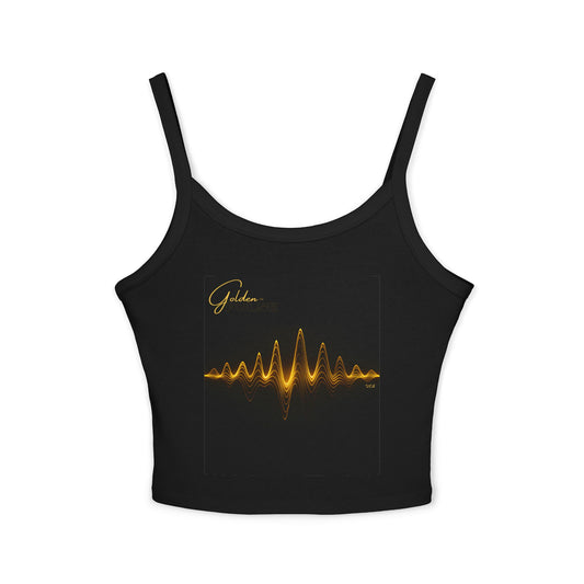 Women's Spaghetti Strap Tank - 'Sound Wave Vibe' - 'Elevated Style' Collection by vca - Double-sided