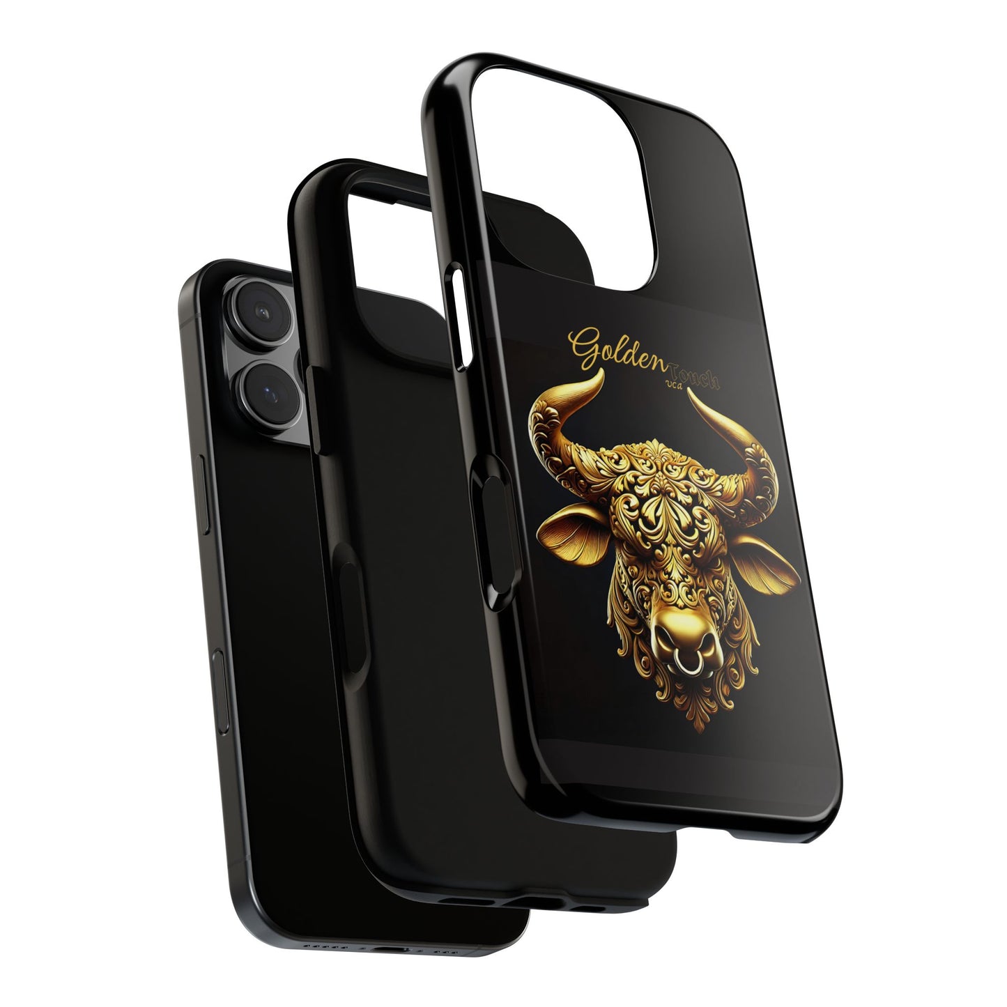 "Golden Touch" Collection - Designer iPhone Tough Cases - 'Taurus Head2' by vca