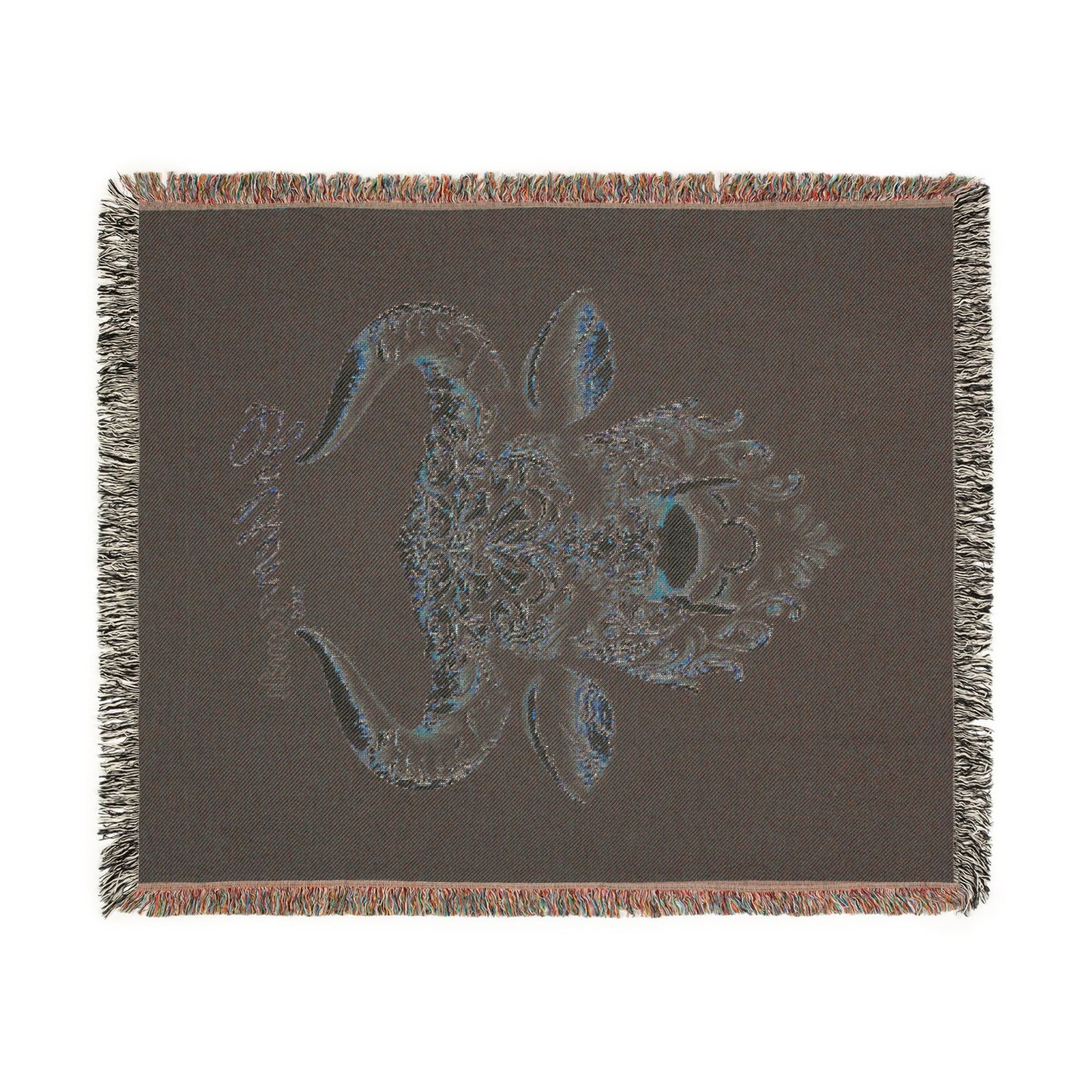 "Golden Touch" Collection - 'TaurusHead2' design by vca - Designer Woven Blanket