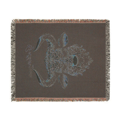 "Golden Touch" Collection - 'TaurusHead2' design by vca - Designer Woven Blanket