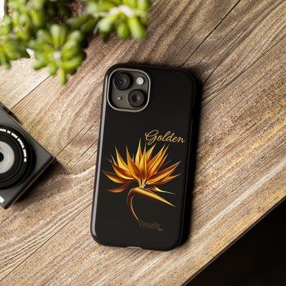 "Golden Touch" Collection -' Bird of Paradise1' design by vca - Designer Tough iPhone Cases
