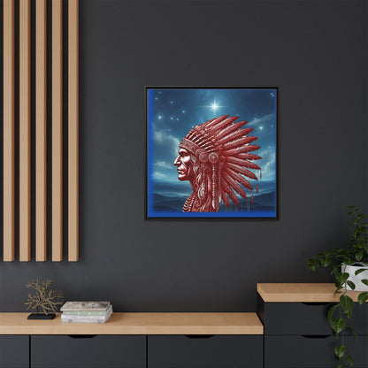 "Legacy of Liberty" Collection - Framed Canvas Art - 'The Red Profile' by vca