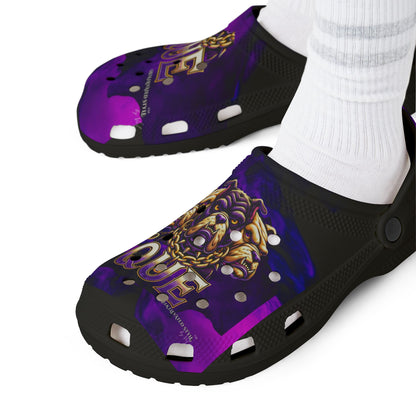 Men's EVA Foam Rubber Shoes - "Q Dogs" design #1, "Greek Elevated Style" collection