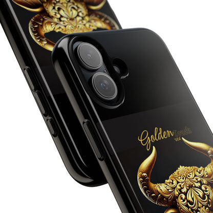 "Golden Touch" Collection - Designer iPhone Tough Cases - 'Taurus Head2' by vca