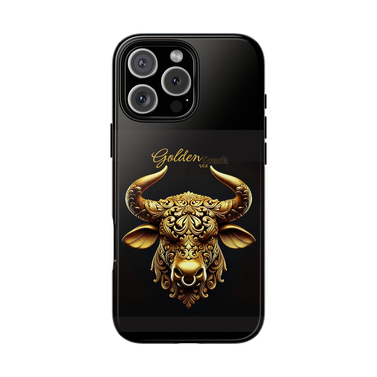 "Golden Touch" Collection - Designer iPhone Tough Cases - 'Taurus Head2' by vca