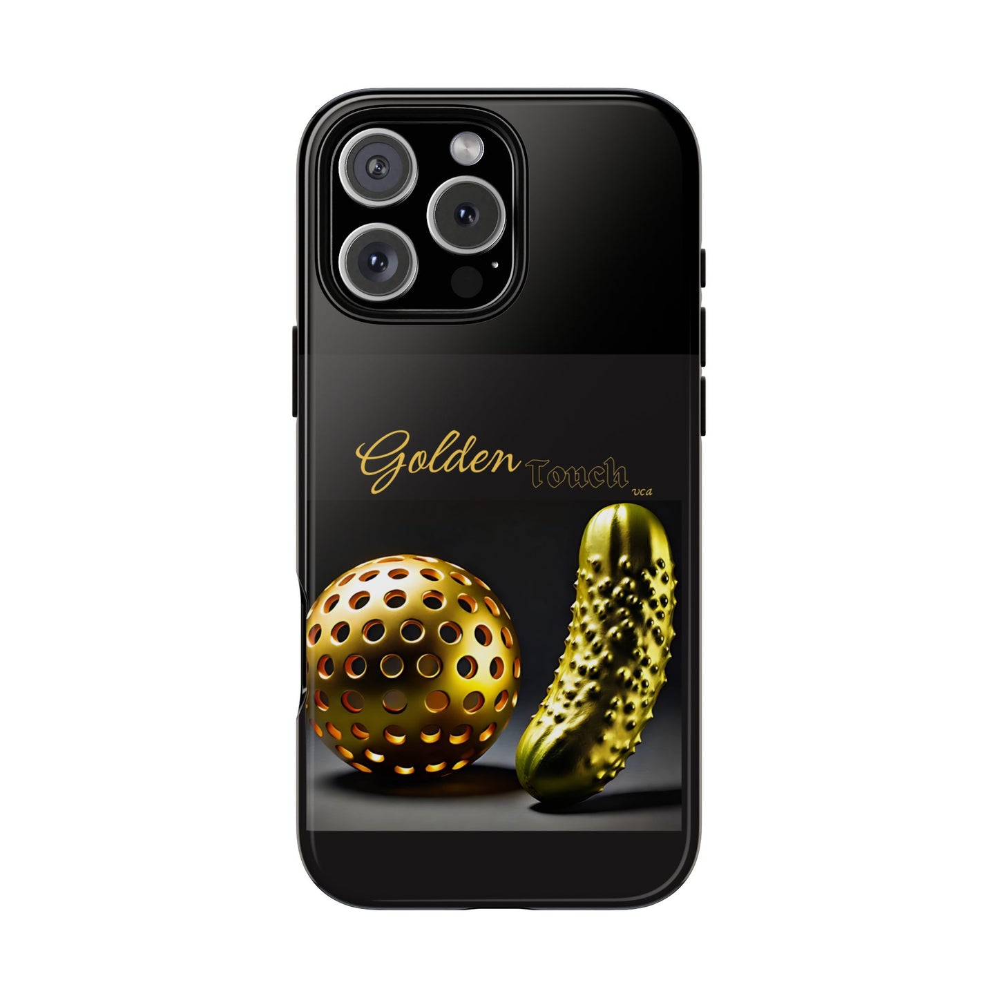 "Golden Touch" Collection - 'Pickleball' design by vca - Designer iPhone Tough Cases