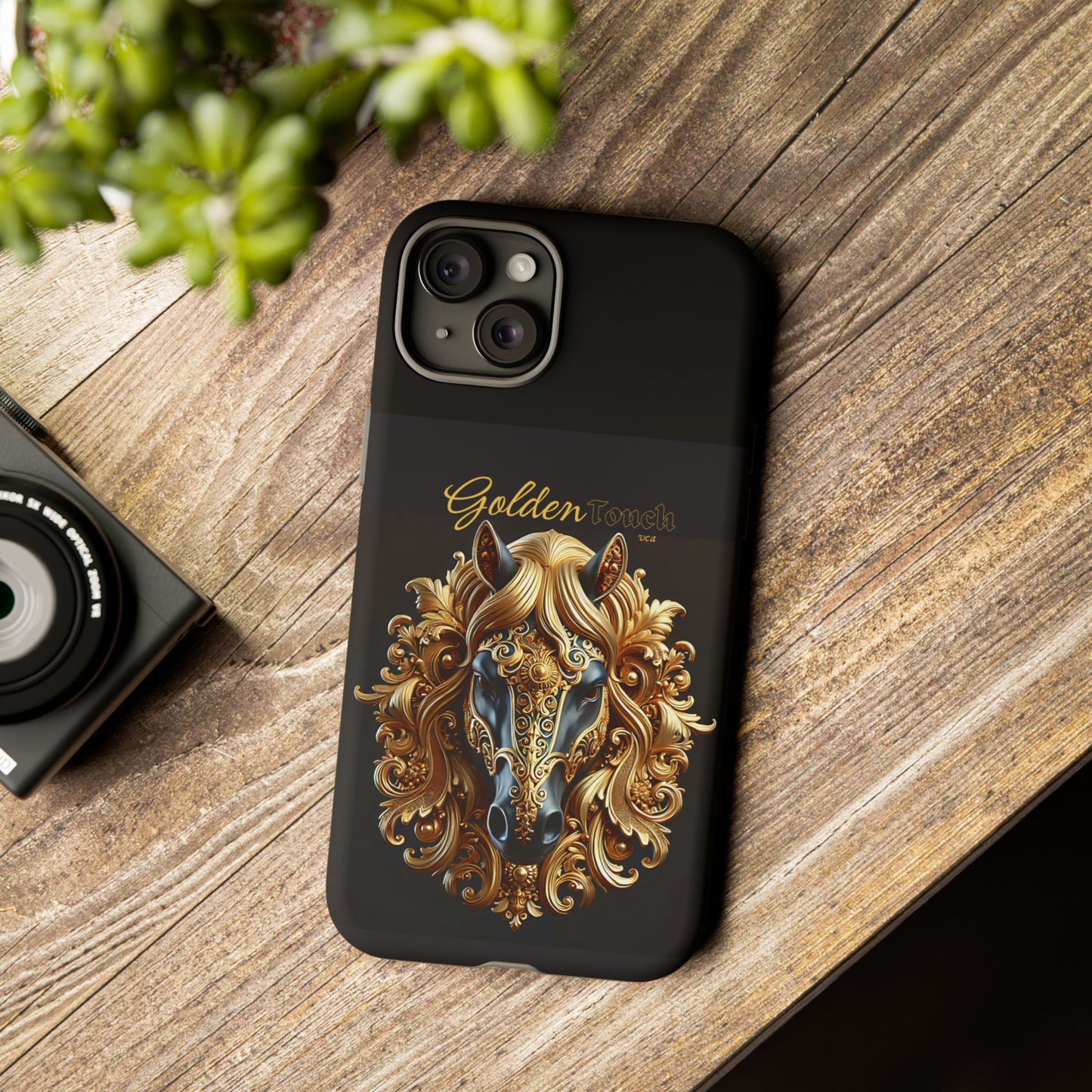 "Golden Touch" Collection - Designer iPhone Tough Cases - 'Horse Head1' by vca