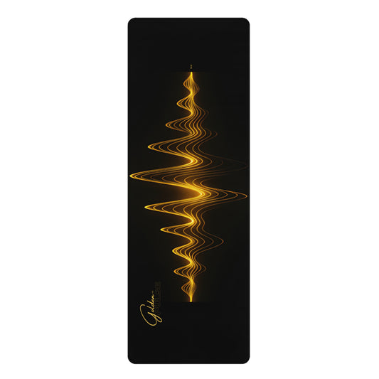 "Golden Touch" Collection - '24K Golden Pulse' Designer Fitness Mat by vca - Black/Gold