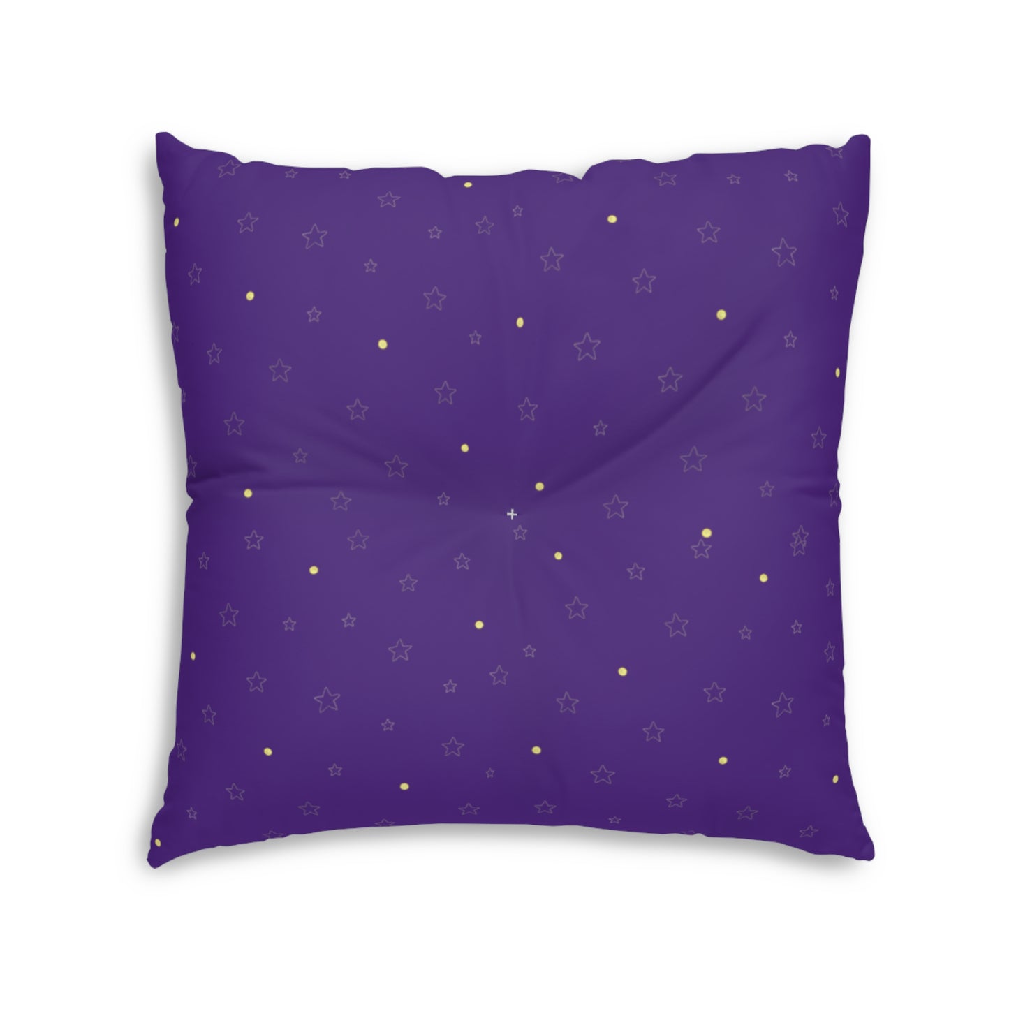"Little Artful Treasures" Collection - Whimsical Forest Animals Square Floor Pillow — 'Vivid Nite Dreams' by vca - Deep Purple