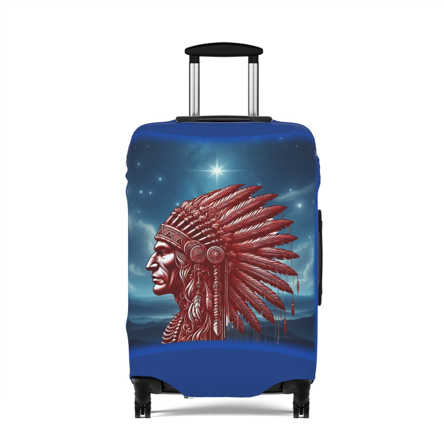 "Legacy of Liberty" Collection - Chief Profile Luggage Cover by vca — 2-sided design - Blue