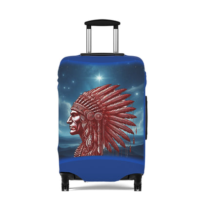 "Legacy of Liberty" Collection - Chief Profile Luggage Cover by vca — 2-sided design - Blue