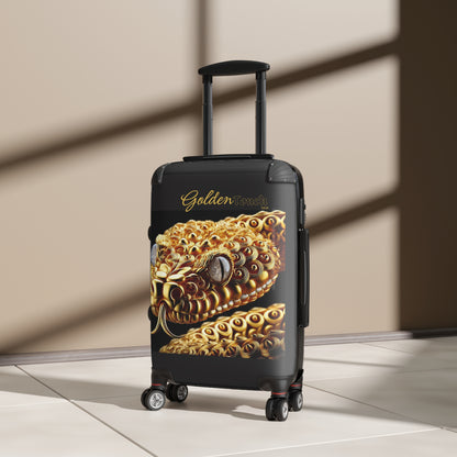 "Golden Touch" Collection - 'Snake Crystal Eyes' design by vca - Designer Luggage Set
